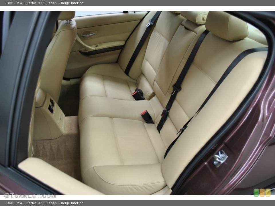 Beige Interior Rear Seat for the 2006 BMW 3 Series 325i Sedan #73978145