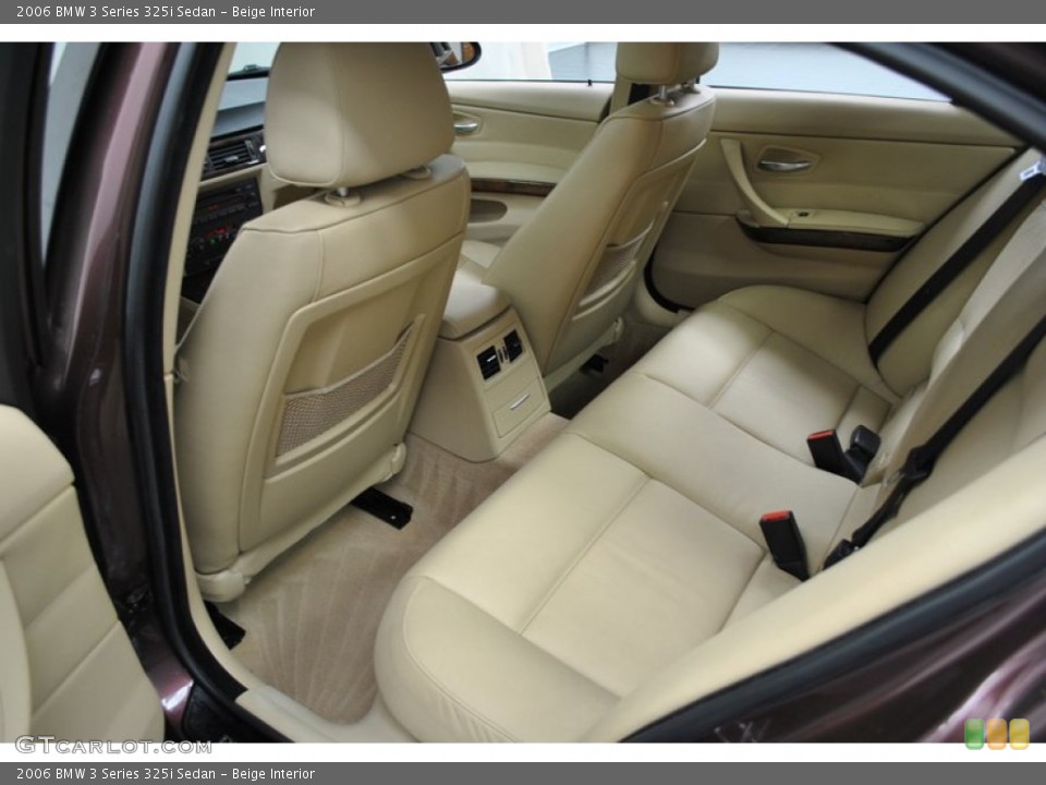 Beige Interior Rear Seat for the 2006 BMW 3 Series 325i Sedan #73978286
