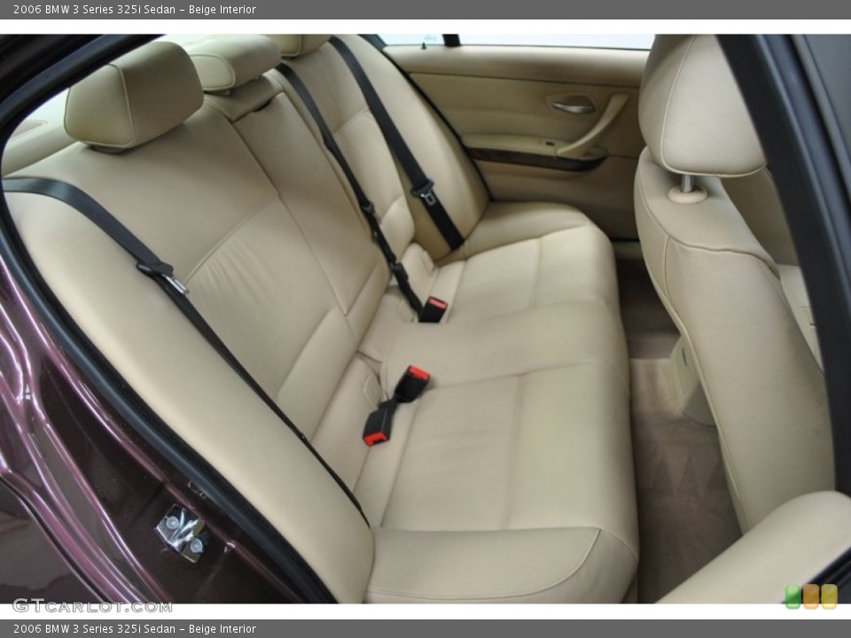 Beige Interior Rear Seat for the 2006 BMW 3 Series 325i Sedan #73978380