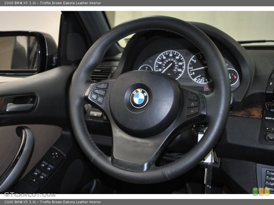 Truffle Brown Dakota Leather Interior Steering Wheel for the 2006 BMW X5 3.0i #73978809