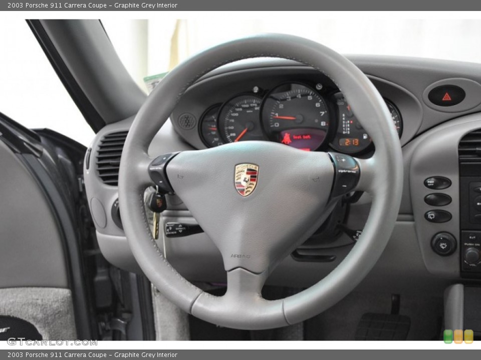 Graphite Grey Interior Steering Wheel for the 2003 Porsche 911 Carrera Coupe #73980488