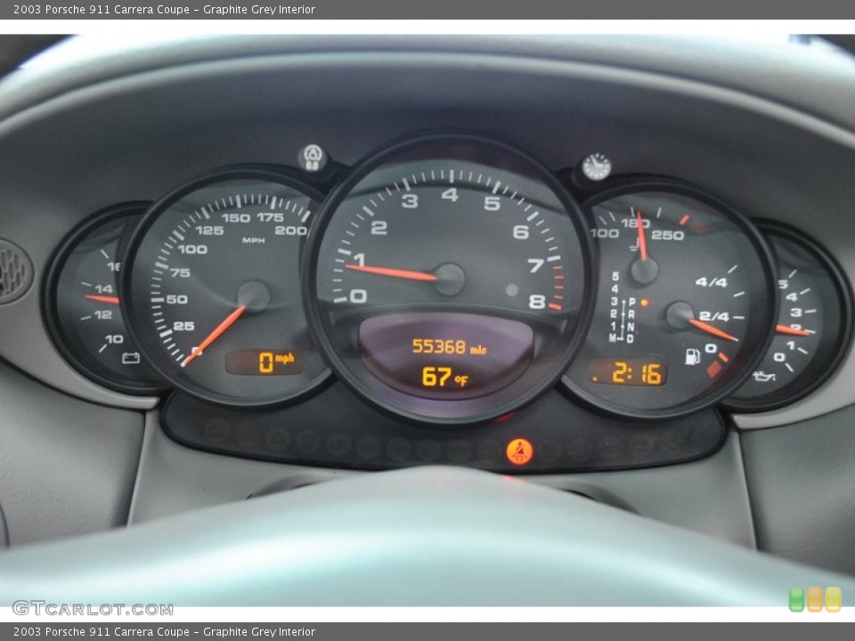 Graphite Grey Interior Gauges for the 2003 Porsche 911 Carrera Coupe #73980533