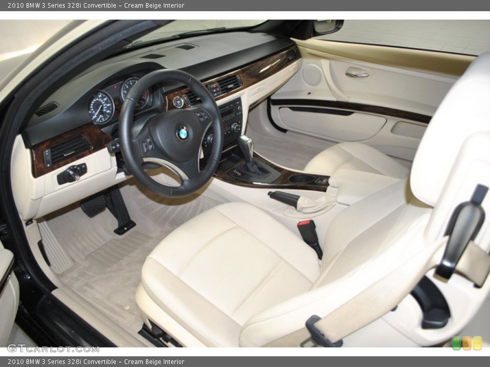 Cream Beige Interior Prime Interior for the 2010 BMW 3 Series 328i Convertible #73980944
