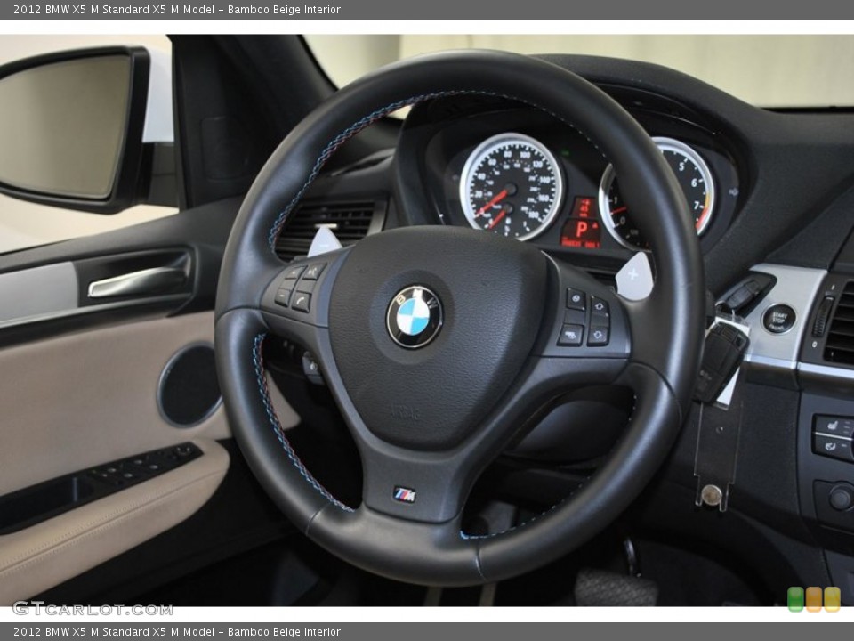 Bamboo Beige Interior Steering Wheel for the 2012 BMW X5 M  #73981481