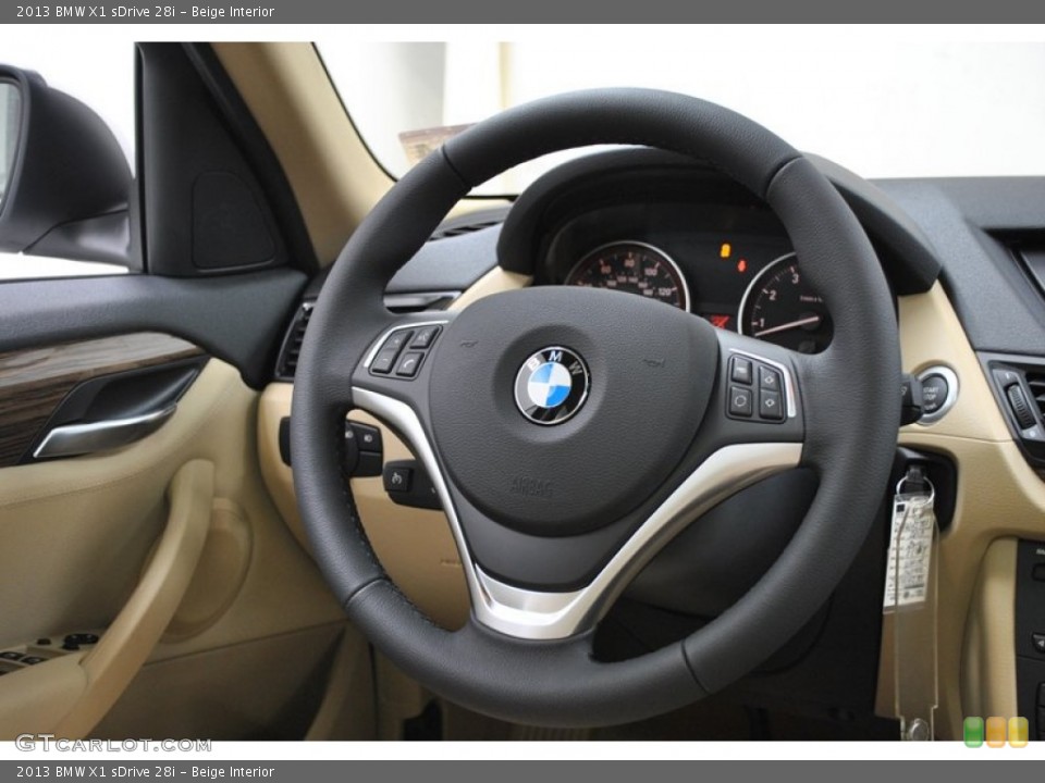 Beige Interior Steering Wheel for the 2013 BMW X1 sDrive 28i #73982348