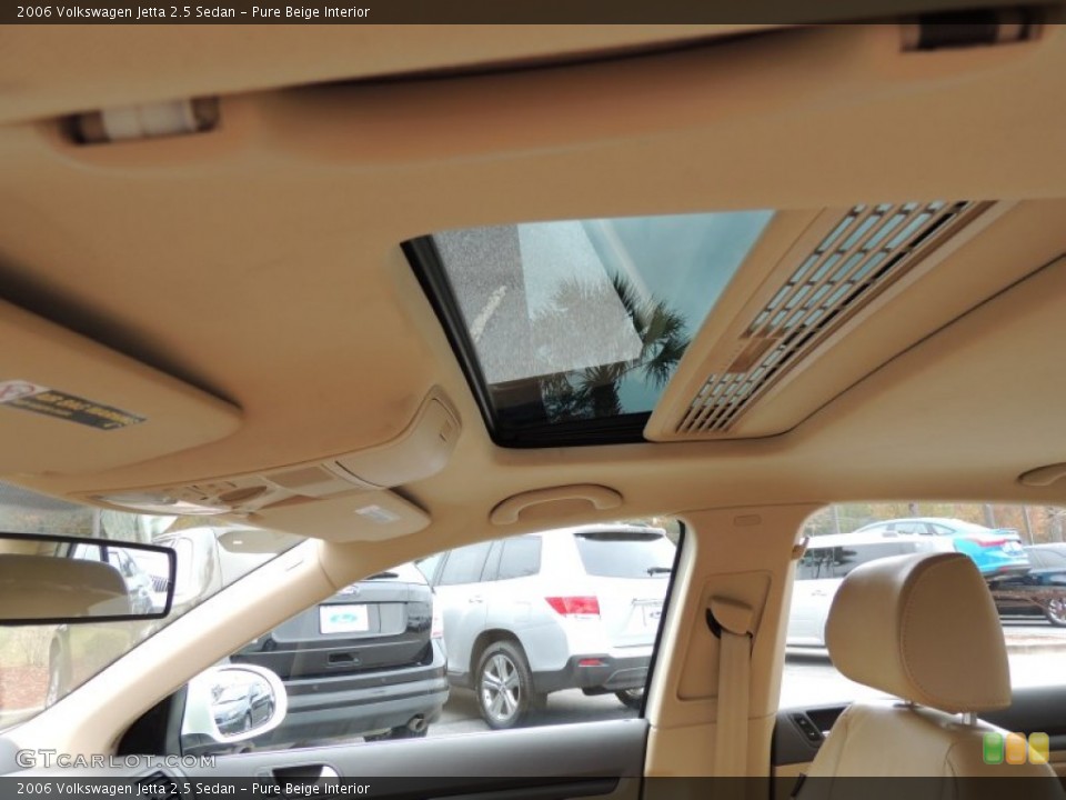 Pure Beige Interior Sunroof for the 2006 Volkswagen Jetta 2.5 Sedan #73984823