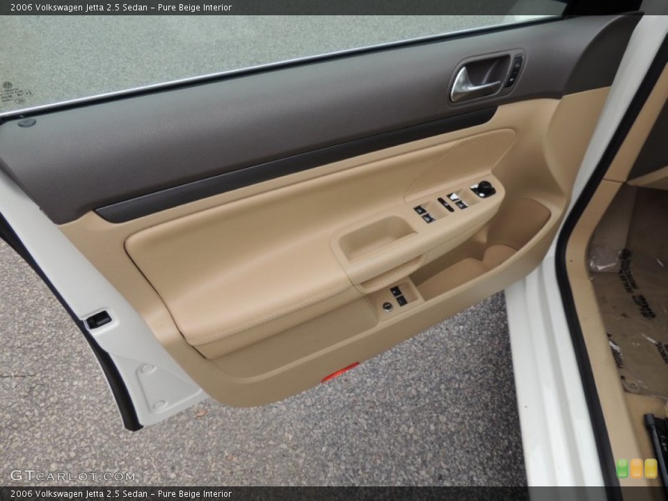 Pure Beige Interior Door Panel for the 2006 Volkswagen Jetta 2.5 Sedan #73984829