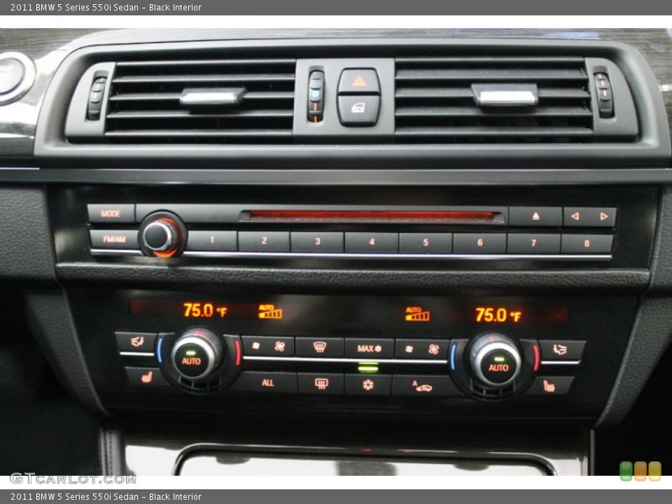 Black Interior Controls for the 2011 BMW 5 Series 550i Sedan #73989991