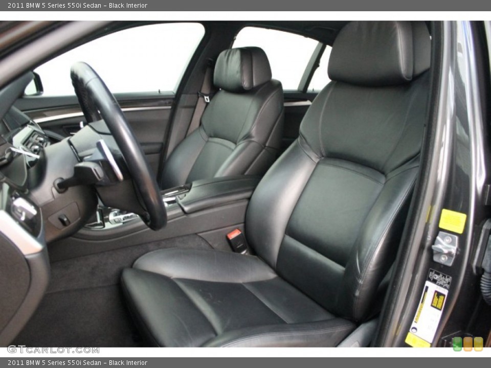 Black Interior Front Seat for the 2011 BMW 5 Series 550i Sedan #73990060