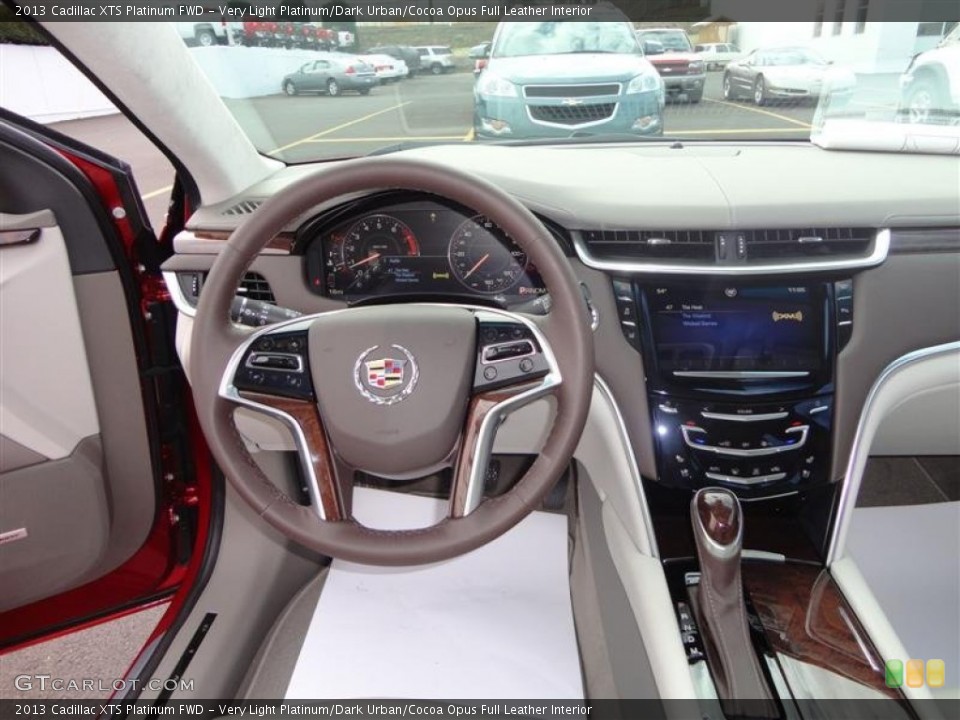 Very Light Platinum/Dark Urban/Cocoa Opus Full Leather Interior Dashboard for the 2013 Cadillac XTS Platinum FWD #73990973