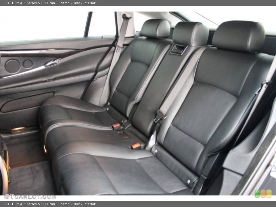Black Interior Rear Seat for the 2011 BMW 5 Series 535i Gran Turismo #73991043
