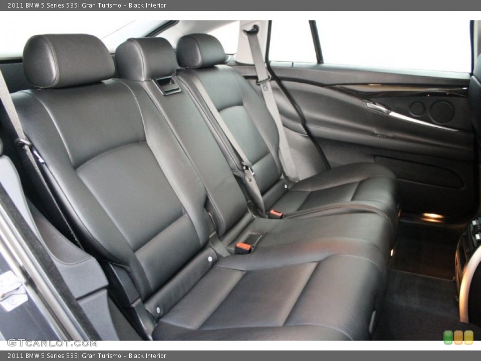 Black Interior Rear Seat for the 2011 BMW 5 Series 535i Gran Turismo #73991067