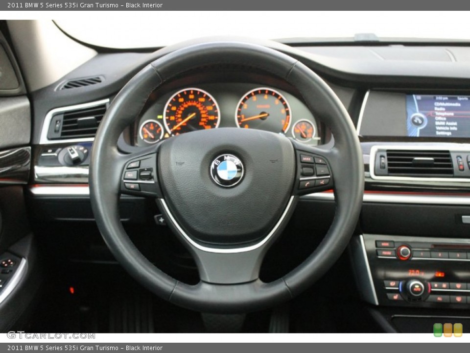 Black Interior Steering Wheel for the 2011 BMW 5 Series 535i Gran Turismo #73991492