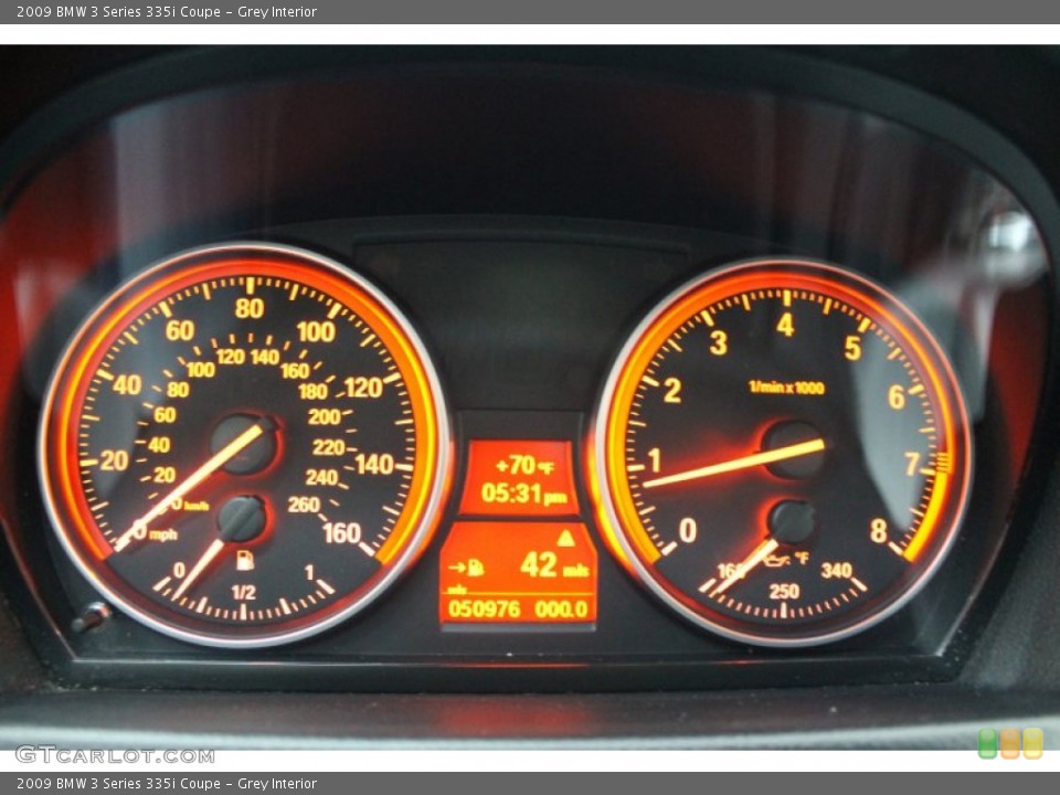Grey Interior Gauges for the 2009 BMW 3 Series 335i Coupe #73991922
