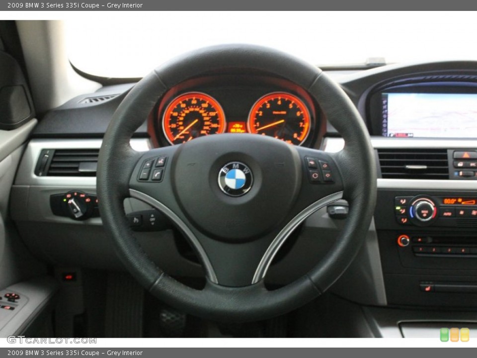 Grey Interior Steering Wheel for the 2009 BMW 3 Series 335i Coupe #73992150