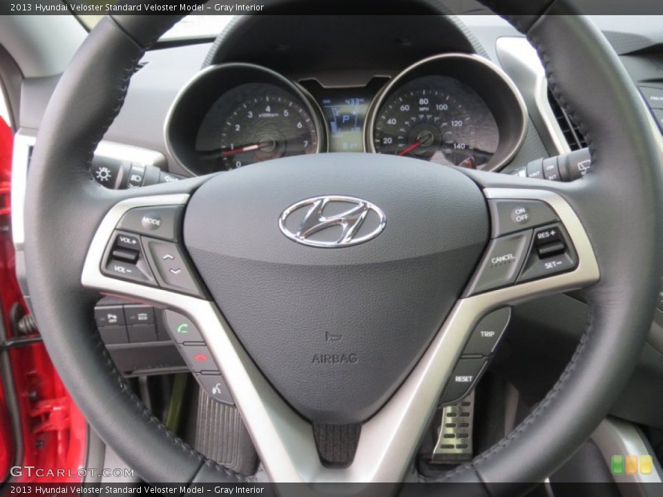 Gray Interior Steering Wheel for the 2013 Hyundai Veloster  #73992249