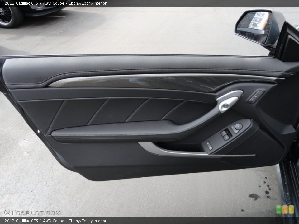 Ebony/Ebony Interior Door Panel for the 2012 Cadillac CTS 4 AWD Coupe #73992576
