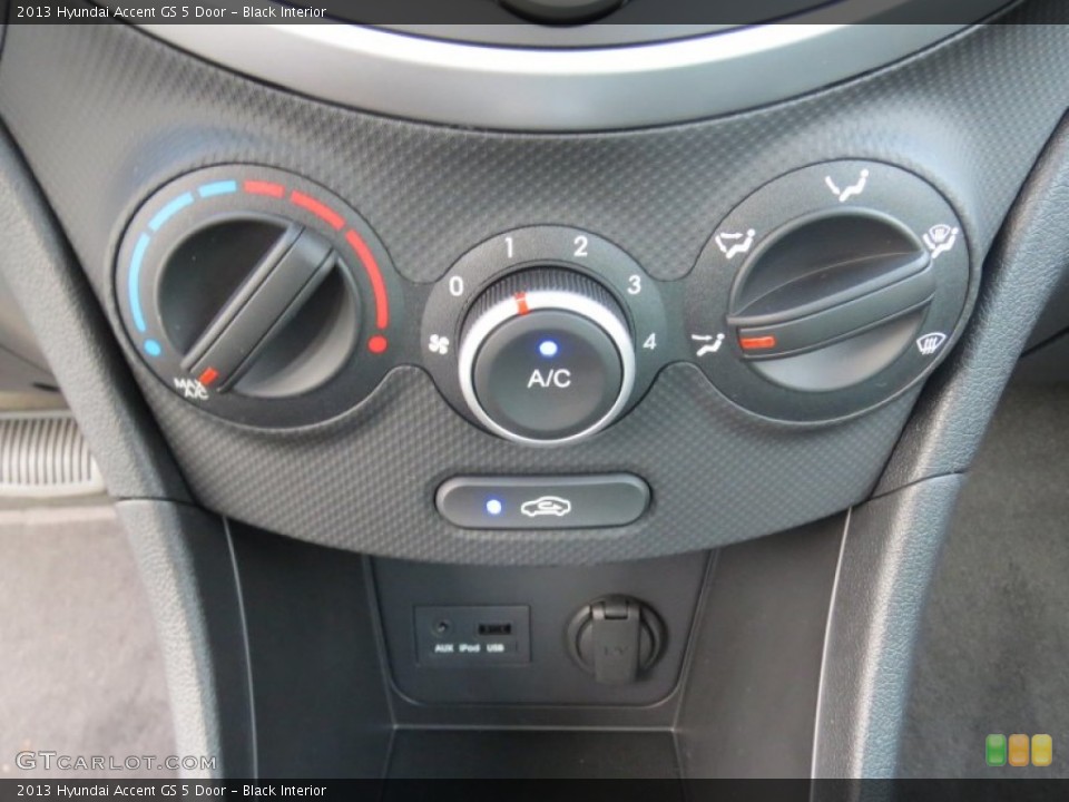 Black Interior Controls for the 2013 Hyundai Accent GS 5 Door #73992854
