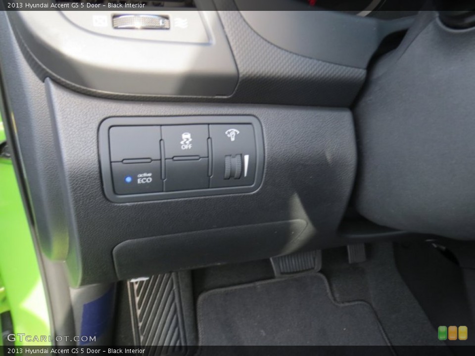 Black Interior Controls for the 2013 Hyundai Accent GS 5 Door #73992929