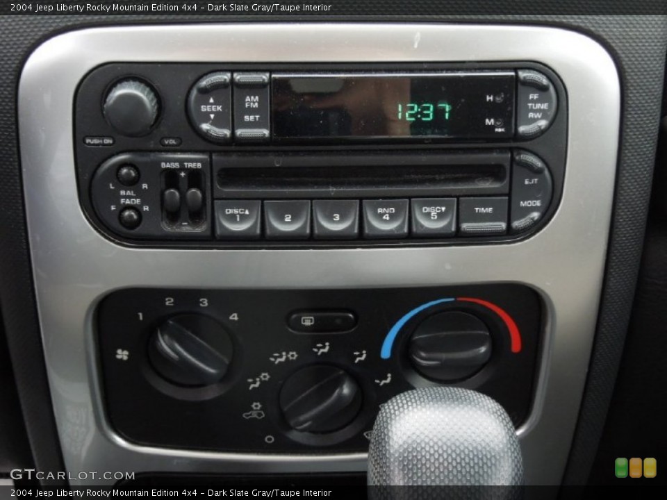 Dark Slate Gray/Taupe Interior Controls for the 2004 Jeep Liberty Rocky Mountain Edition 4x4 #73993050