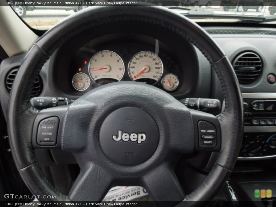 Dark Slate Gray/Taupe Interior Steering Wheel for the 2004 Jeep Liberty Rocky Mountain Edition 4x4 #73993069