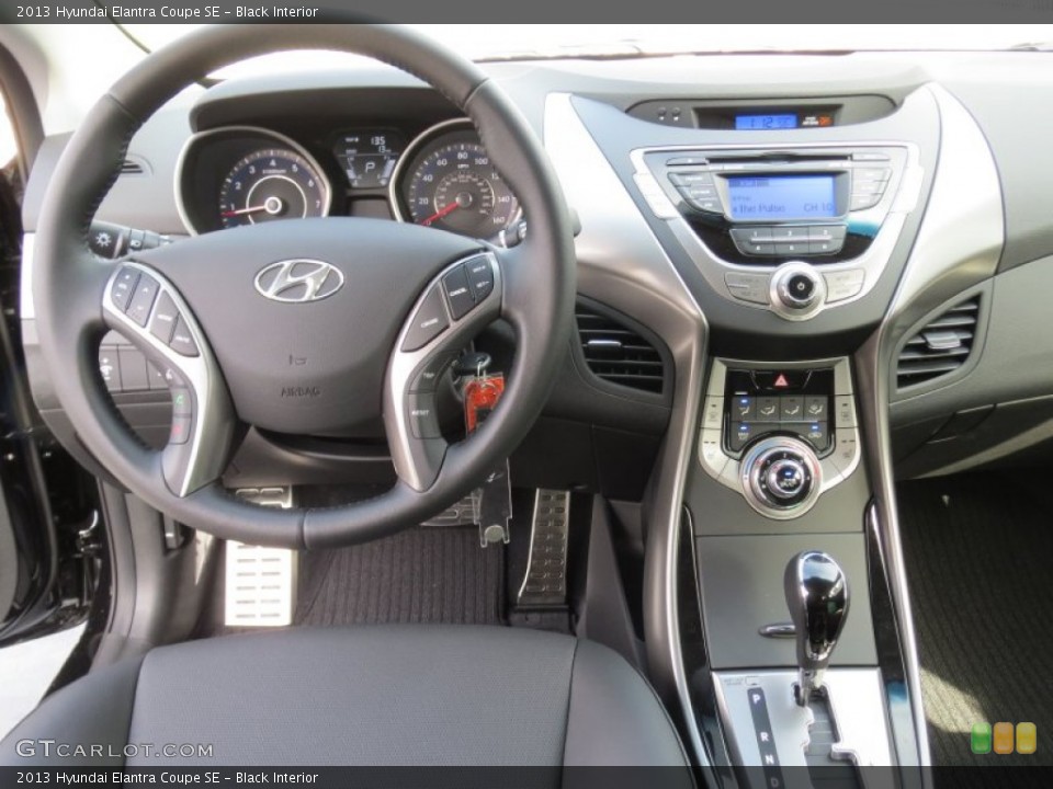Black Interior Dashboard for the 2013 Hyundai Elantra Coupe SE #73993424
