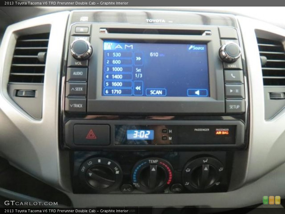 Graphite Interior Controls for the 2013 Toyota Tacoma V6 TRD Prerunner Double Cab #73994109