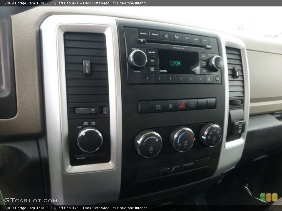 Dark Slate/Medium Graystone Interior Controls for the 2009 Dodge Ram 1500 SLT Quad Cab 4x4 #73994169