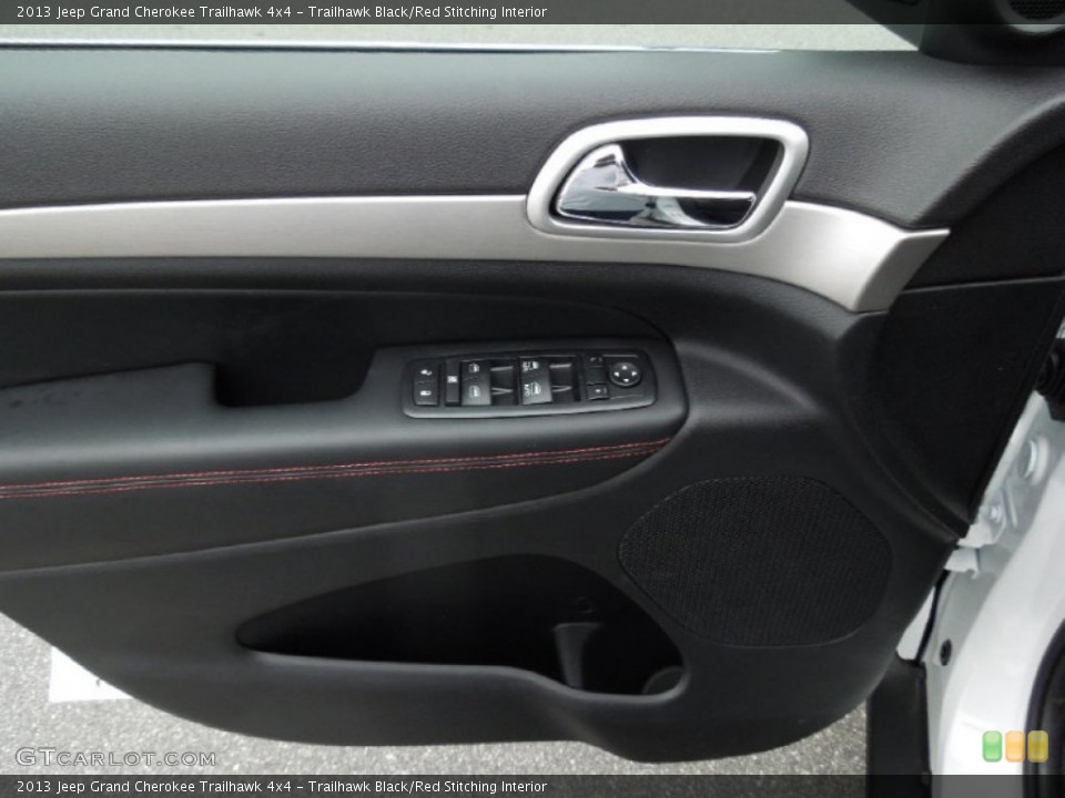 Trailhawk Black/Red Stitching Interior Door Panel for the 2013 Jeep Grand Cherokee Trailhawk 4x4 #73994868