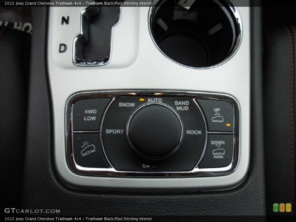 Trailhawk Black/Red Stitching Interior Controls for the 2013 Jeep Grand Cherokee Trailhawk 4x4 #73994909