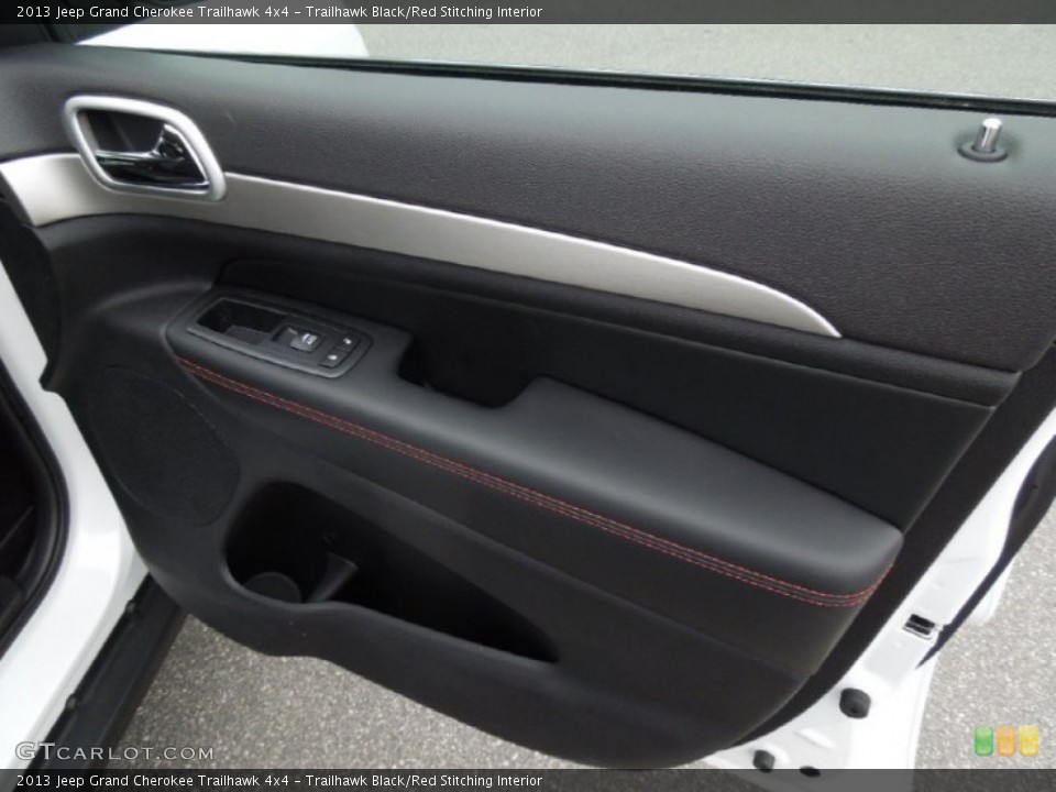Trailhawk Black/Red Stitching Interior Door Panel for the 2013 Jeep Grand Cherokee Trailhawk 4x4 #73995220
