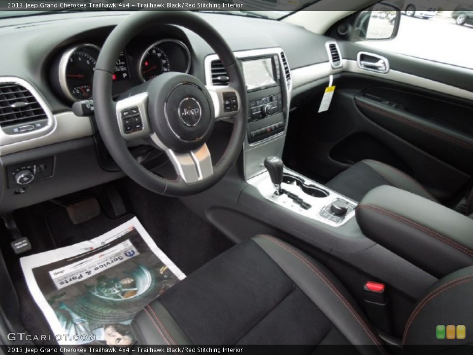 Trailhawk Black/Red Stitching 2013 Jeep Grand Cherokee Interiors