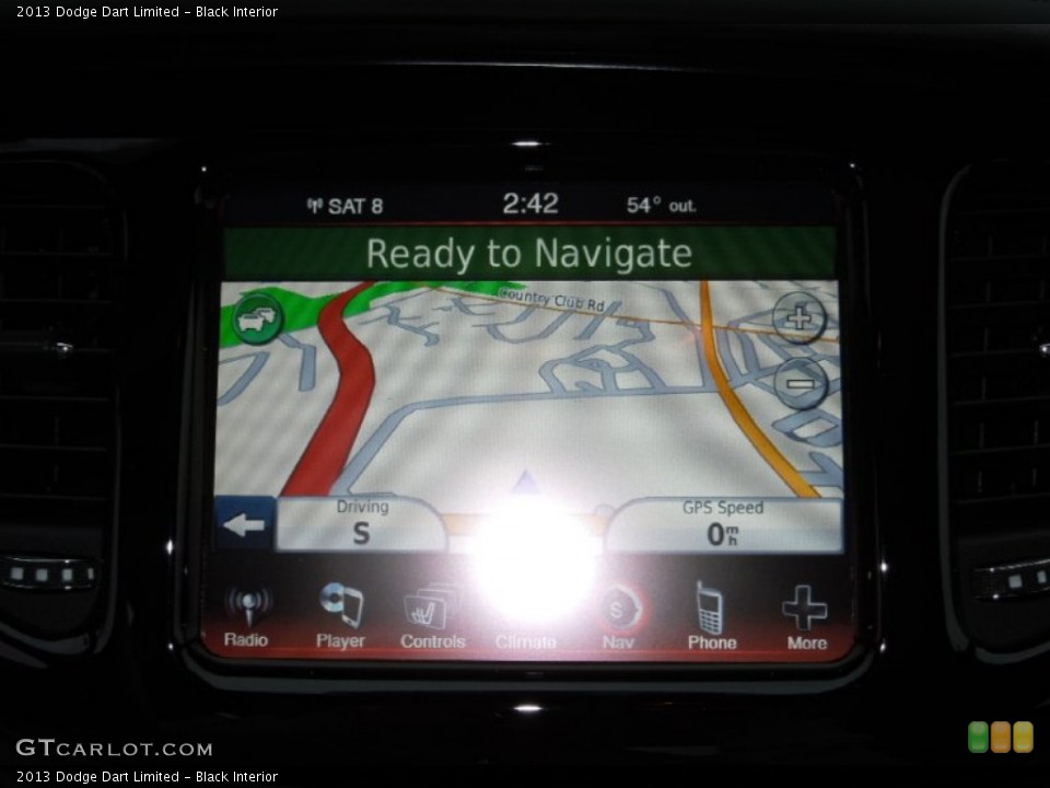 Black Interior Navigation for the 2013 Dodge Dart Limited #73995660