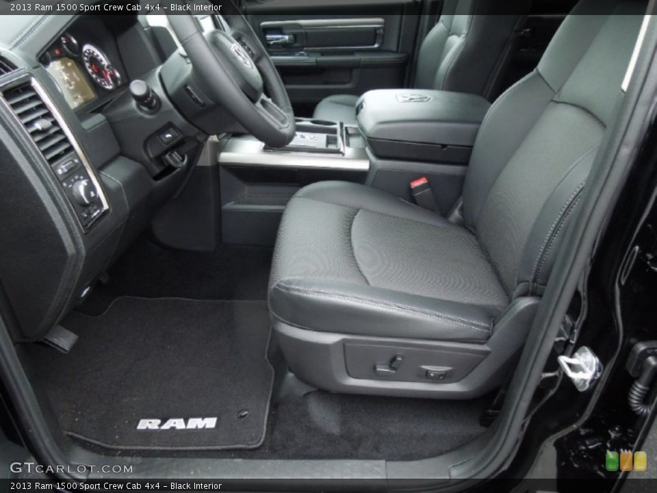 Black Interior Photo for the 2013 Ram 1500 Sport Crew Cab 4x4 #73996859