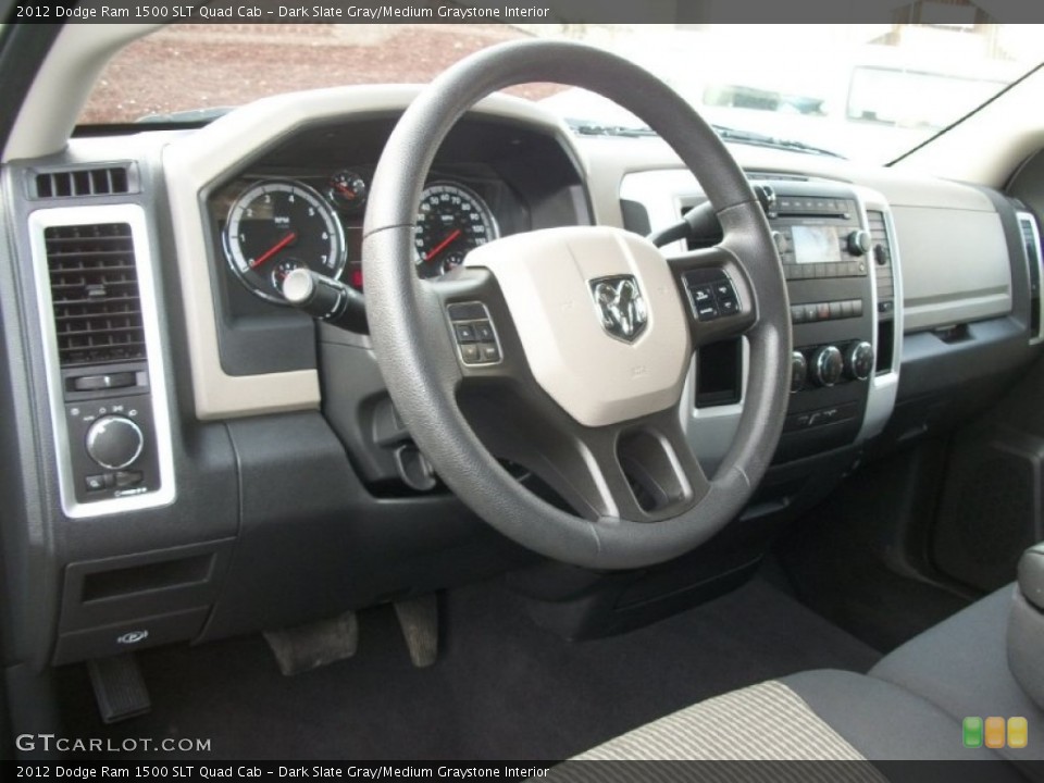 Dark Slate Gray/Medium Graystone Interior Dashboard for the 2012 Dodge Ram 1500 SLT Quad Cab #73996896