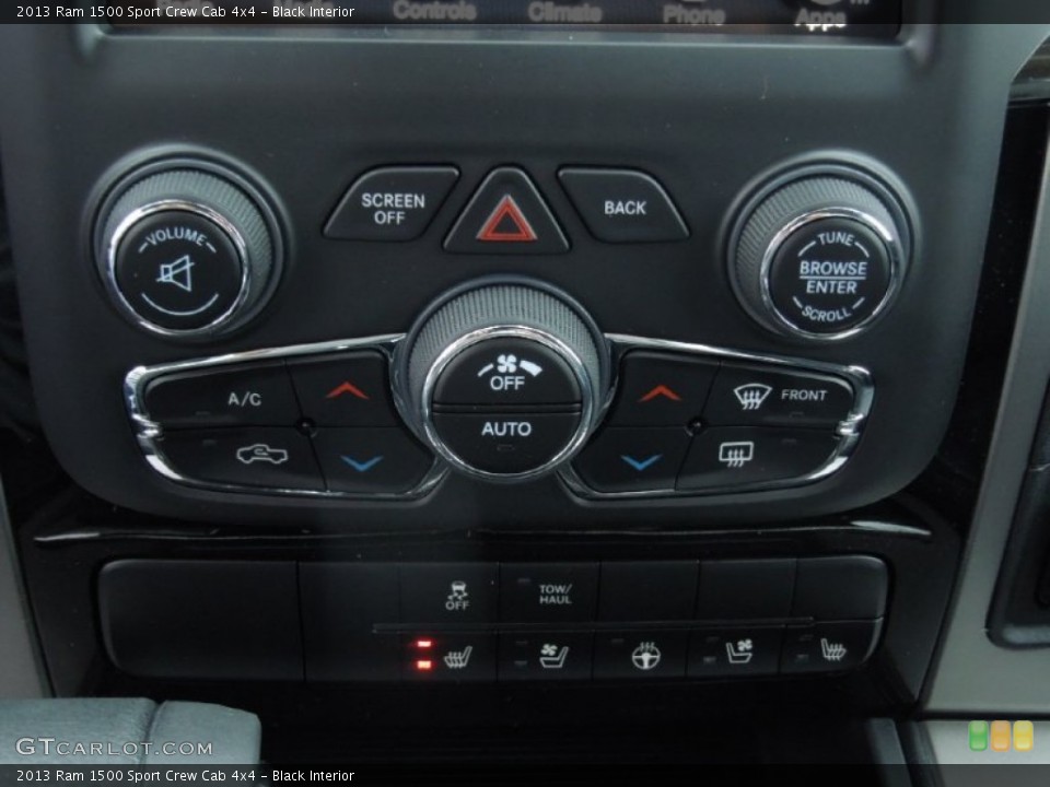 Black Interior Controls for the 2013 Ram 1500 Sport Crew Cab 4x4 #73996975