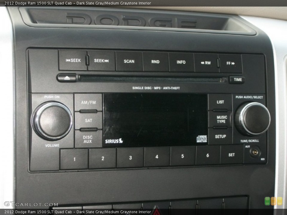 Dark Slate Gray/Medium Graystone Interior Audio System for the 2012 Dodge Ram 1500 SLT Quad Cab #73997079