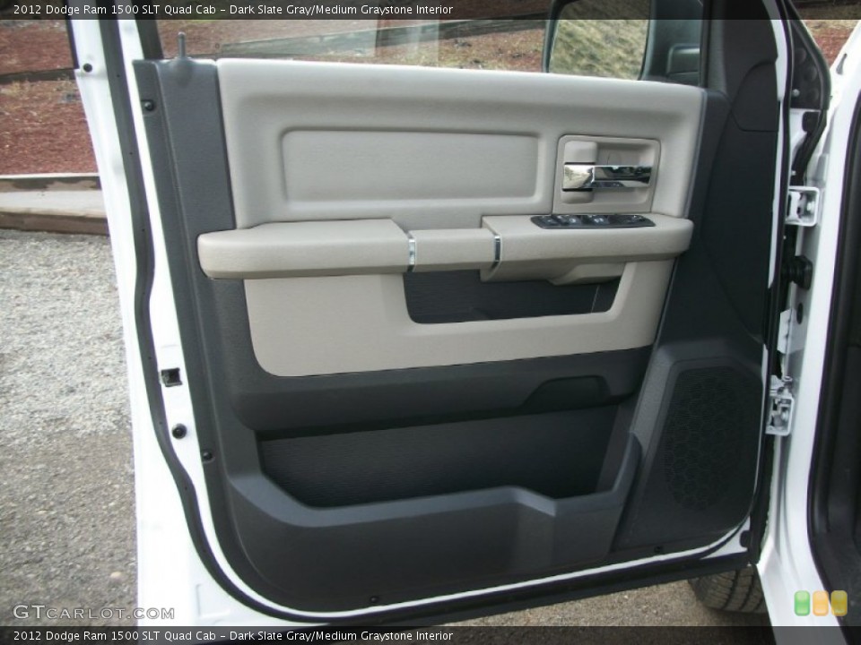 Dark Slate Gray/Medium Graystone Interior Door Panel for the 2012 Dodge Ram 1500 SLT Quad Cab #73997180