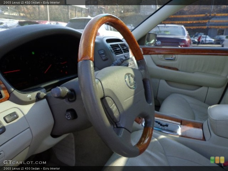 Ecru Interior Steering Wheel for the 2003 Lexus LS 430 Sedan #74001096