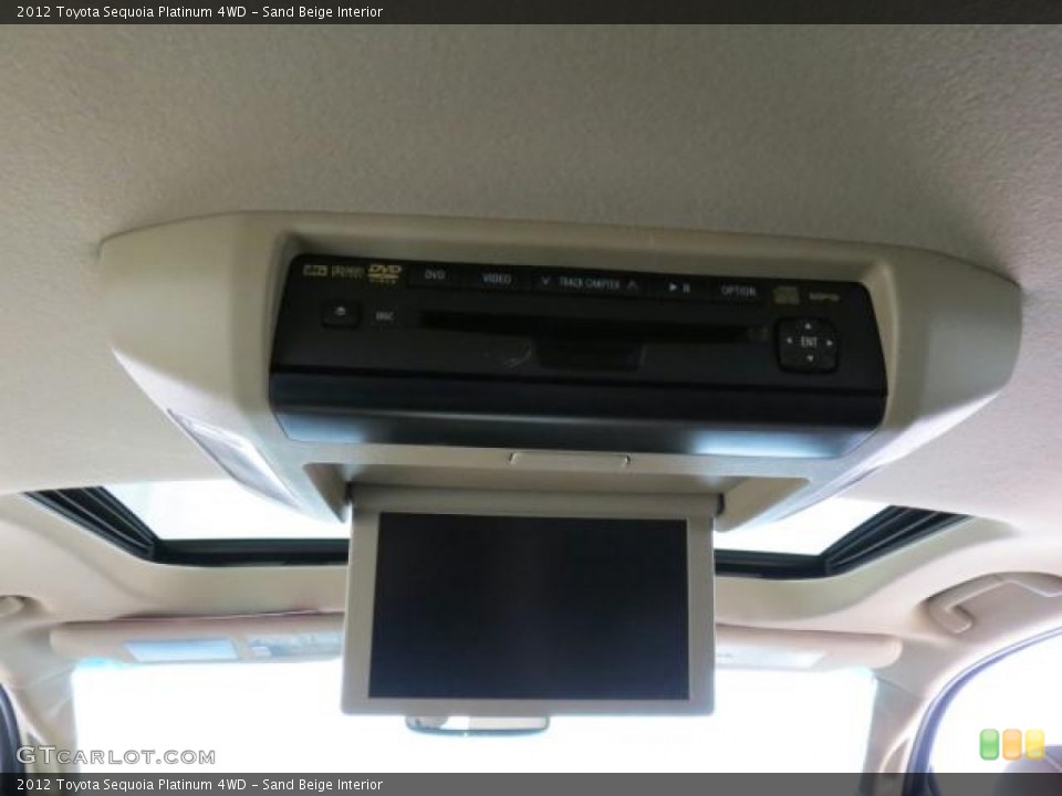 Sand Beige Interior Entertainment System for the 2012 Toyota Sequoia Platinum 4WD #74001353