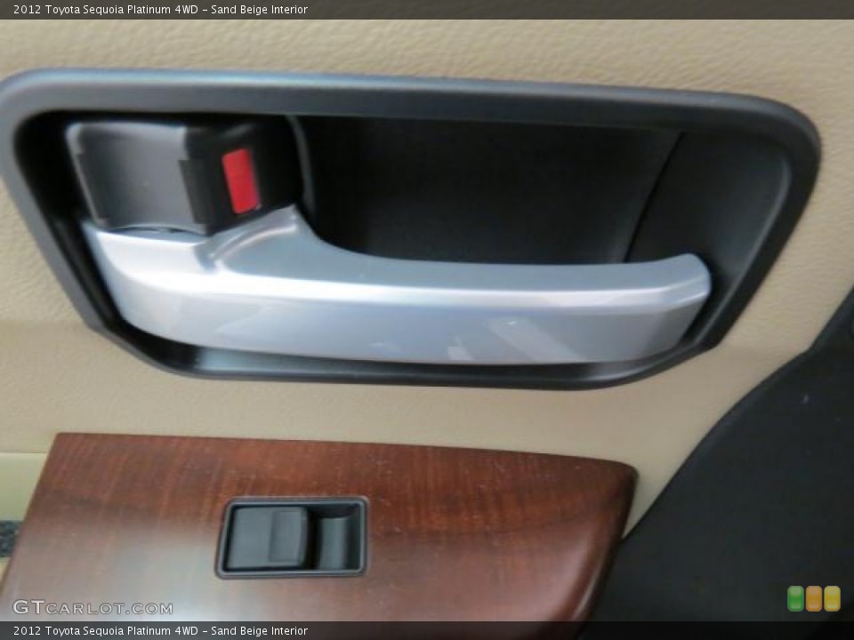 Sand Beige Interior Controls for the 2012 Toyota Sequoia Platinum 4WD #74001387