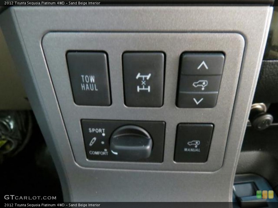 Sand Beige Interior Controls for the 2012 Toyota Sequoia Platinum 4WD #74001555