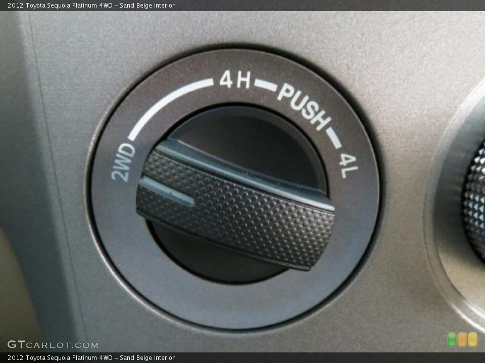 Sand Beige Interior Controls for the 2012 Toyota Sequoia Platinum 4WD #74001573