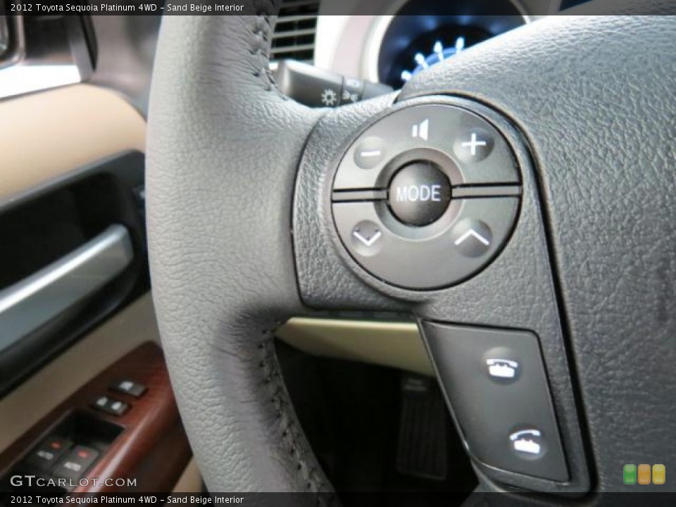 Sand Beige Interior Controls for the 2012 Toyota Sequoia Platinum 4WD #74001582