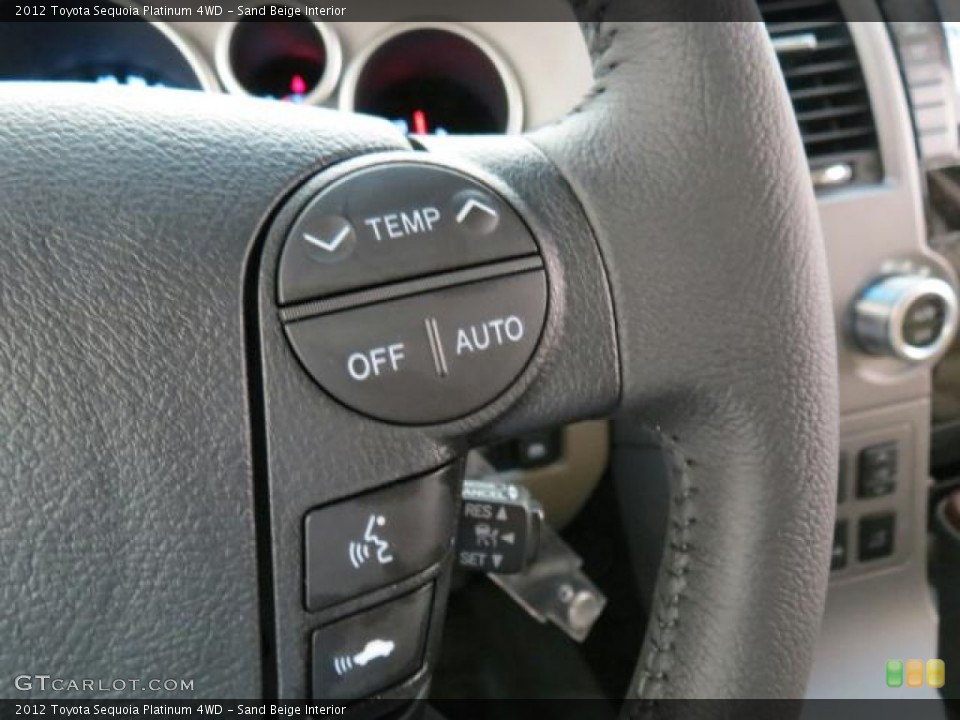 Sand Beige Interior Controls for the 2012 Toyota Sequoia Platinum 4WD #74001603