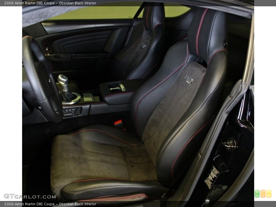 Obsidian Black Interior Front Seat for the 2009 Aston Martin DBS Coupe #74001915