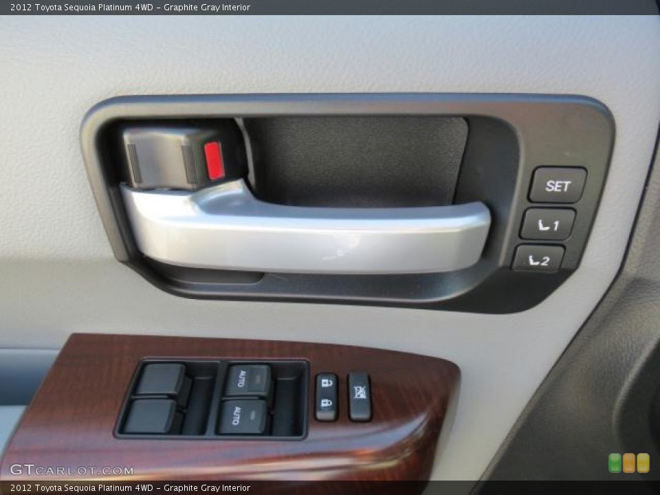 Graphite Gray Interior Controls for the 2012 Toyota Sequoia Platinum 4WD #74001948