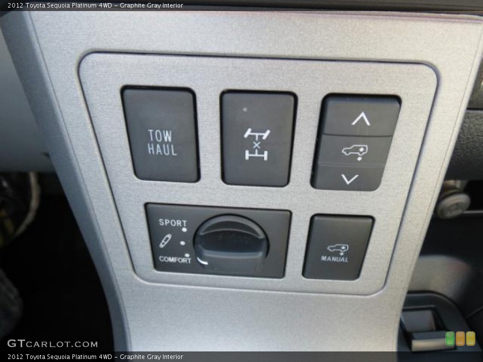 Graphite Gray Interior Controls for the 2012 Toyota Sequoia Platinum 4WD #74002032