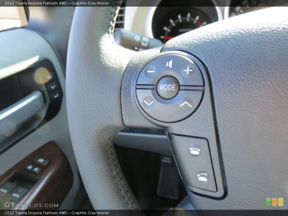 Graphite Gray Interior Controls for the 2012 Toyota Sequoia Platinum 4WD #74002071