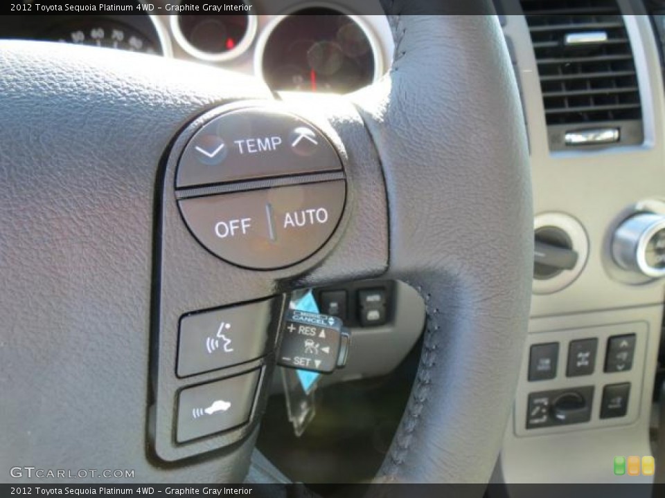 Graphite Gray Interior Controls for the 2012 Toyota Sequoia Platinum 4WD #74002086